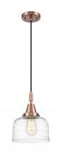 Innovations Lighting 447-1P-AC-G713 - Bell - 1 Light - 8 inch - Antique Copper - Mini Pendant