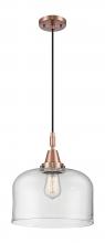 Innovations Lighting 447-1P-AC-G72-L - Bell - 1 Light - 12 inch - Antique Copper - Mini Pendant