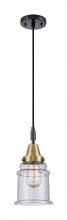Innovations Lighting 447-1P-BAB-G184 - Canton - 1 Light - 7 inch - Black Antique Brass - Mini Pendant