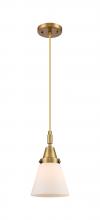 Innovations Lighting 447-1P-BB-G61 - Cone - 1 Light - 6 inch - Brushed Brass - Mini Pendant