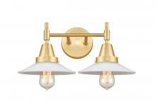 Innovations Lighting 447-2W-SG-G1 - Halophane - 2 Light - 18 inch - Satin Gold - Bath Vanity Light