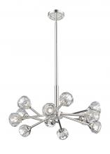 Innovations Lighting 465-12CR-PN-G465-CL - Aurora - 12 Light - 24 inch - Polished Nickel - Chandelier