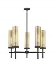 Innovations Lighting 471-5CR-BK-G471-12ME - Lincoln - 5 Light - 27 inch - Matte Black - Chandelier