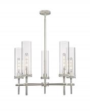 Innovations Lighting 471-5CR-SN-G471-12CL - Lincoln - 5 Light - 27 inch - Satin Nickel - Chandelier