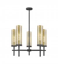 Innovations Lighting 471-5CR-WZ-G471-12ME - Lincoln - 5 Light - 27 inch - Weathered Zinc - Chandelier