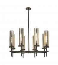 Innovations Lighting 471-8CR-BK-G471-12ME - Lincoln - 8 Light - 27 inch - Matte Black - Chandelier