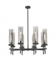 Innovations Lighting 471-8CR-WZ-G471-12SM - Lincoln - 8 Light - 27 inch - Weathered Zinc - Chandelier