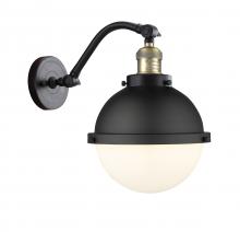 Innovations Lighting 515-1W-BAB-HFS-81-BK - Hampden - 1 Light - 9 inch - Black Antique Brass - Adjustable Sconce