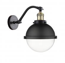 Innovations Lighting 515-1W-BAB-HFS-82-BK - Hampden - 1 Light - 9 inch - Black Antique Brass - Adjustable Sconce