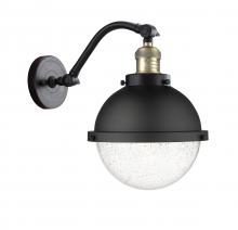 Innovations Lighting 515-1W-BAB-HFS-84-BK - Hampden - 1 Light - 9 inch - Black Antique Brass - Adjustable Sconce