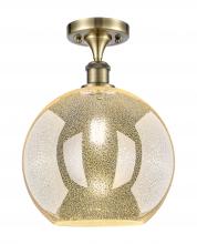 Innovations Lighting 516-1C-AB-G128-12 - Athens - 1 Light - 12 inch - Antique Brass - Semi-Flush Mount