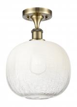 Innovations Lighting 516-1C-AB-G481-10OP - Brookhaven Sphere - 1 Light - 11 inch - Antique Brass - Semi-Flush Mount