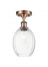 Innovations Lighting 516-1C-AC-G459-6CL - Preston Bulb - 1 Light - 6 inch - Antique Copper - Semi-Flush Mount