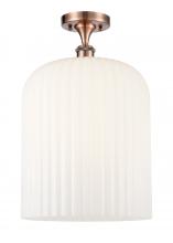 Innovations Lighting 516-1C-AC-G559-12GWH - Bridal Veil - 1 Light - 5 inch - Antique Copper - Semi-Flush Mount