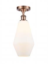 Innovations Lighting 516-1C-AC-G651-7 - Cindyrella - 1 Light - 7 inch - Antique Copper - Semi-Flush Mount