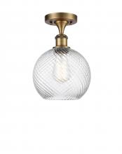 Innovations Lighting 516-1C-BB-G1214-8 - Twisted Swirl 1 Light Semi-Flush Mount part of the Ballston Collection