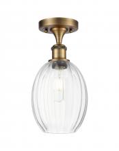 Innovations Lighting 516-1C-BB-G459-6CL - Preston Bulb - 1 Light - 6 inch - Brushed Brass - Semi-Flush Mount
