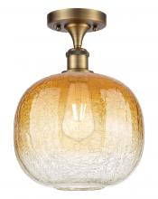 Innovations Lighting 516-1C-BB-G481-10AM - Brookhaven Sphere - 1 Light - 11 inch - Brushed Brass - Semi-Flush Mount