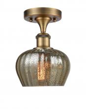 Innovations Lighting 516-1C-BB-G96 - Fenton - 1 Light - 7 inch - Brushed Brass - Semi-Flush Mount