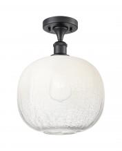 Innovations Lighting 516-1C-BK-G481-10OP - Brookhaven Sphere - 1 Light - 11 inch - Matte Black - Semi-Flush Mount