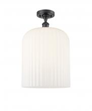 Innovations Lighting 516-1C-BK-G559-12GWH - Bridal Veil - 1 Light - 5 inch - Matte Black - Semi-Flush Mount