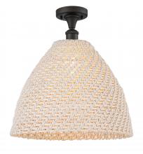 Innovations Lighting 516-1C-OB-NBD-16-NAT - Bristol Natural - 1 Light - 6 inch - Oil Rubbed Bronze - Semi-Flush Mount