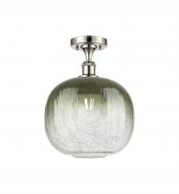 Innovations Lighting 516-1C-PN-G481-10SL - Brookhaven Sphere - 1 Light - 11 inch - Polished Nickel - Semi-Flush Mount