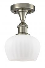 Innovations Lighting 516-1C-SN-G91 - Fenton - 1 Light - 7 inch - Brushed Satin Nickel - Semi-Flush Mount
