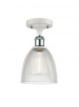 Innovations Lighting 516-1C-WPC-G382 - Castile - 1 Light - 6 inch - White Polished Chrome - Semi-Flush Mount