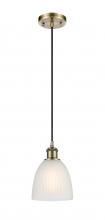 Innovations Lighting 516-1P-AB-G381 - Castile - 1 Light - 6 inch - Antique Brass - Cord hung - Mini Pendant