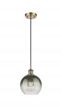 Innovations Lighting 516-1P-AB-G483-8SL - Brookhaven Globe - 1 Light - 8 inch - Antique Brass - Cord hung - Mini Pendant