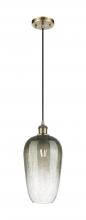 Innovations Lighting 516-1P-AB-G484-7SL - Brookhaven Flute - 1 Light - 7 inch - Antique Brass - Cord hung - Mini Pendant