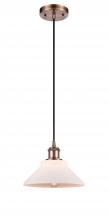 Innovations Lighting 516-1P-AC-G131 - Orwell - 1 Light - 8 inch - Antique Copper - Cord hung - Mini Pendant