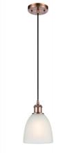 Innovations Lighting 516-1P-AC-G381 - Castile - 1 Light - 6 inch - Antique Copper - Cord hung - Mini Pendant