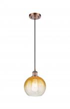 Innovations Lighting 516-1P-AC-G483-8AM - Brookhaven Globe - 1 Light - 8 inch - Antique Copper - Cord hung - Mini Pendant