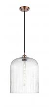 Innovations Lighting 516-1P-AC-G559-12SDY - Bridal Veil - 1 Light - 5 inch - Antique Copper - Cord hung - Mini Pendant