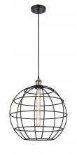 Innovations Lighting 516-1P-BAB-CE-16-BK - Lake Placid - 1 Light - 16 inch - Black Antique Brass - Mini Pendant