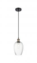 Innovations Lighting 516-1P-BAB-G480-6OP - Brookhaven Almond - 1 Light - 6 inch - Black Antique Brass - Cord hung - Mini Pendant