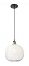 Innovations Lighting 516-1P-BAB-G481-10OP - Brookhaven Sphere - 1 Light - 11 inch - Black Antique Brass - Cord hung - Mini Pendant