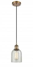 Innovations Lighting 516-1P-BB-G259 - Caledonia - 1 Light - 5 inch - Brushed Brass - Cord hung - Mini Pendant