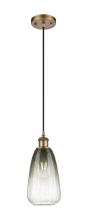 Innovations Lighting 516-1P-BB-G480-6SL - Brookhaven Almond - 1 Light - 6 inch - Brushed Brass - Cord hung - Mini Pendant