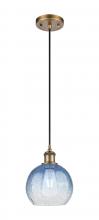 Innovations Lighting 516-1P-BB-G483-8SB - Brookhaven Globe - 1 Light - 8 inch - Brushed Brass - Cord hung - Mini Pendant