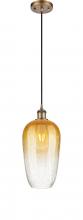 Innovations Lighting 516-1P-BB-G484-7AM - Brookhaven Flute - 1 Light - 7 inch - Brushed Brass - Cord hung - Mini Pendant