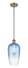 Innovations Lighting 516-1P-BB-G484-7SB - Brookhaven Flute - 1 Light - 7 inch - Brushed Brass - Cord hung - Mini Pendant