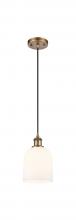 Innovations Lighting 516-1P-BB-G558-6GWH - Bella - 1 Light - 6 inch - Brushed Brass - Cord hung - Mini Pendant