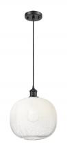 Innovations Lighting 516-1P-BK-G481-10OP - Brookhaven Sphere - 1 Light - 11 inch - Matte Black - Cord hung - Mini Pendant