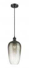 Innovations Lighting 516-1P-BK-G484-7SL - Brookhaven Flute - 1 Light - 7 inch - Matte Black - Cord hung - Mini Pendant