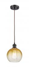 Innovations Lighting 516-1P-OB-G483-8AM - Brookhaven Globe - 1 Light - 8 inch - Oil Rubbed Bronze - Cord hung - Mini Pendant