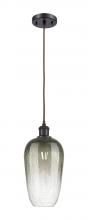 Innovations Lighting 516-1P-OB-G484-7SL - Brookhaven Flute - 1 Light - 7 inch - Oil Rubbed Bronze - Cord hung - Mini Pendant