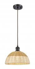 Innovations Lighting 516-1P-OB-NBD2-12-NAT - Bristol Natural II - 1 Light - 12 inch - Oil Rubbed Bronze - Cord hung - Mini Pendant